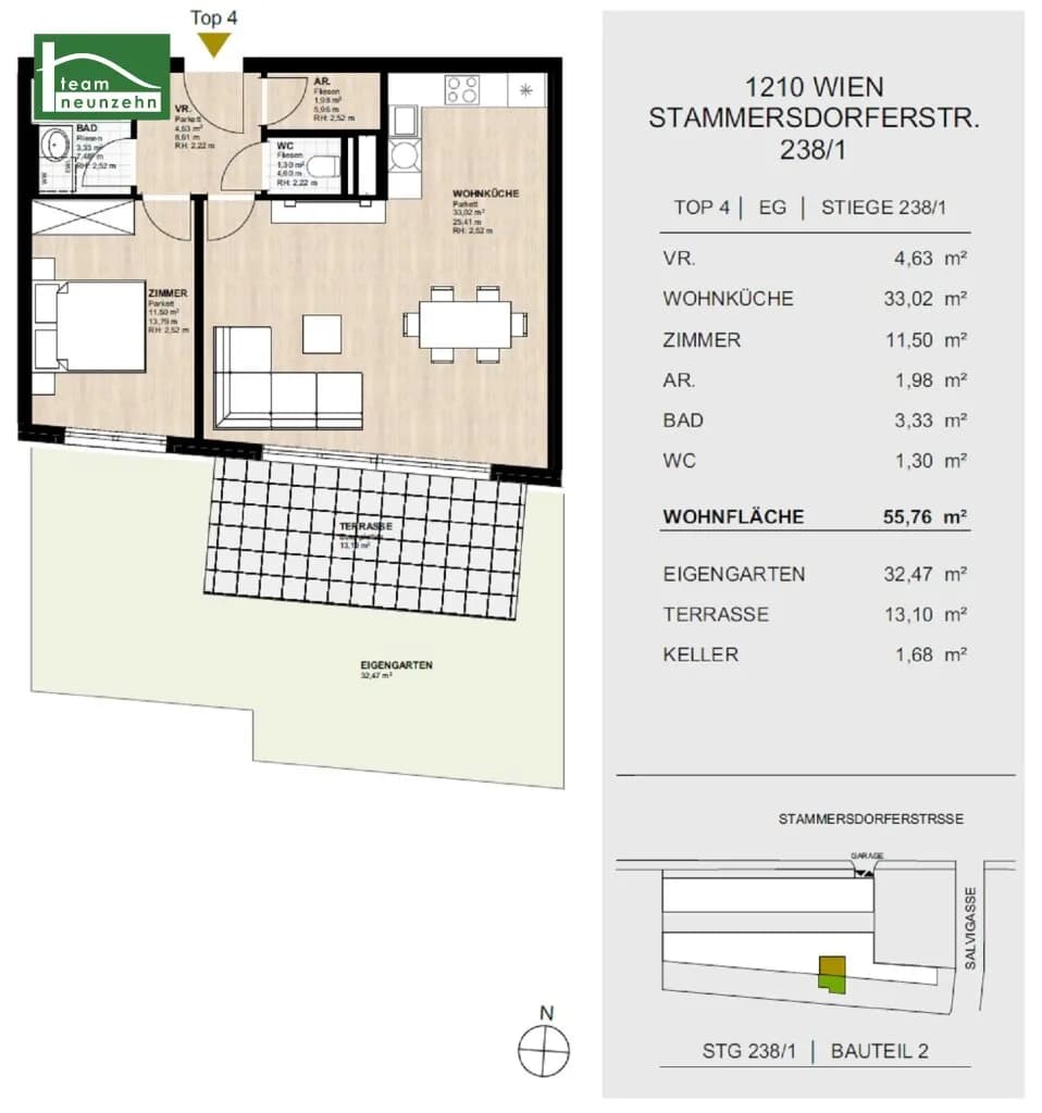 2-Zimmer-Wohnung mieten in Wien – 55,76 m², € 960 – Bild 17 von 17