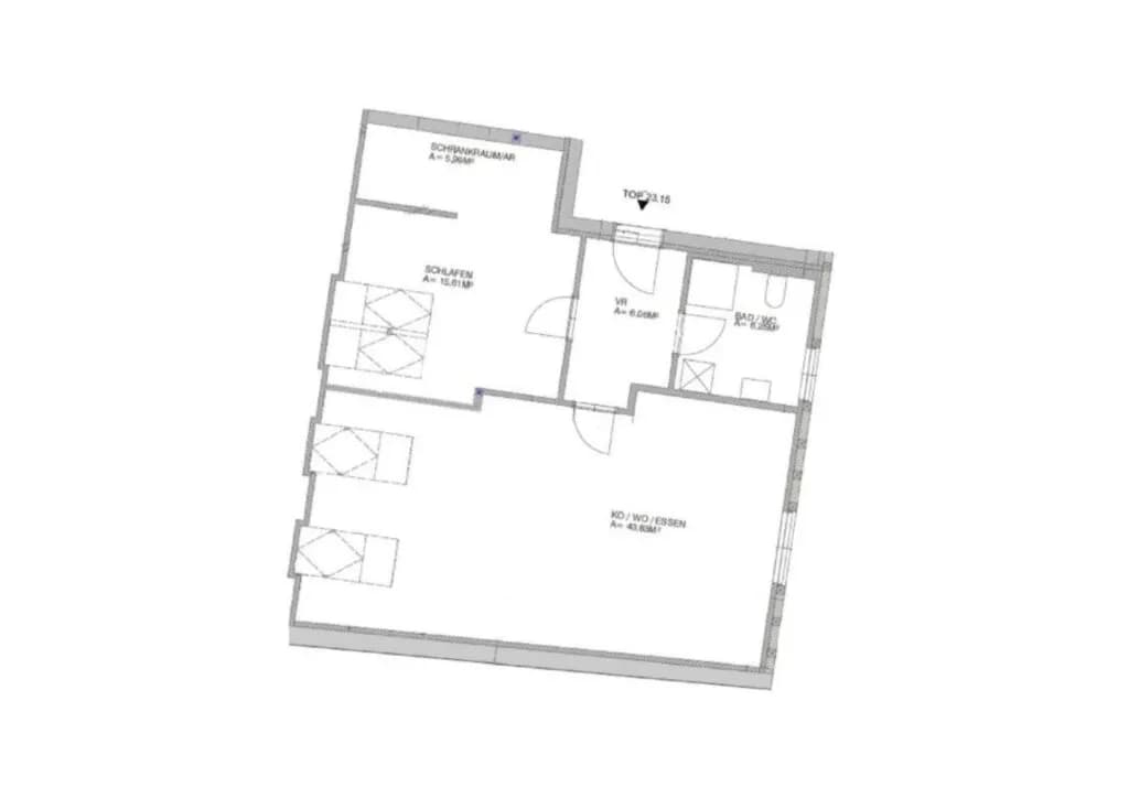 2-Zimmer-Wohnung mieten in Graz – 77,74 m², € 780 – Bild 2 von 2