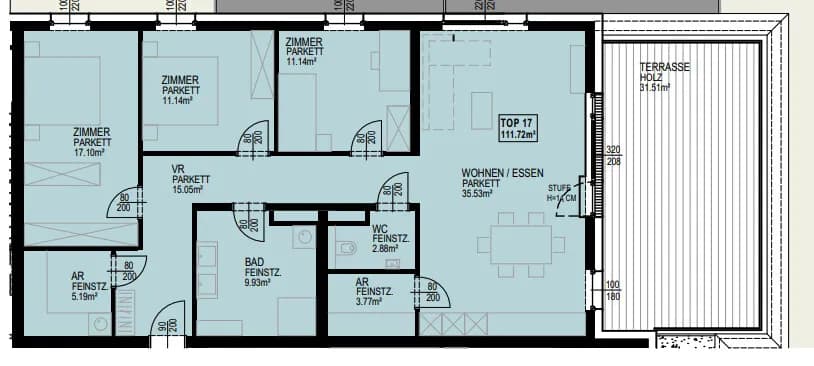 4-Zimmer-Wohnung kaufen in Mödling – 112,09 m², € 987.000 – Bild 3 von 12