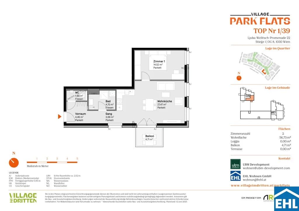 2-Zimmer-Wohnung kaufen in Wien – 56,73 m², € 496.000 – Bild 11 von 11