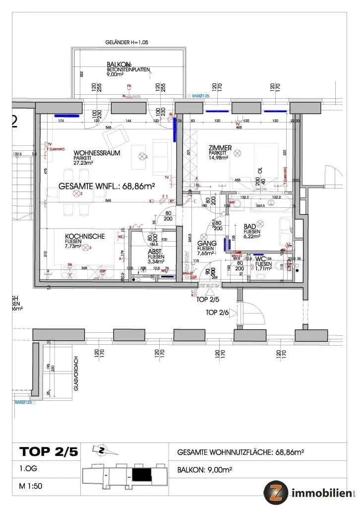 2-Zimmer-Wohnung mieten in Hartberg-Fürstenfeld – 68,86 m², € 751 – Bild 3 von 10