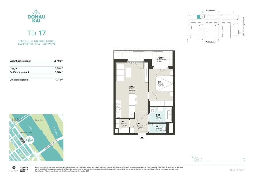 2-Zimmer-Wohnung mieten in Wien – 50,19 m², € 1.130 – Bild 16 von 16