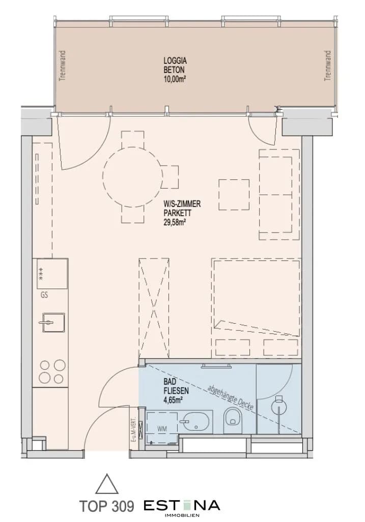 1-Zimmer-Wohnung mieten in Wien – 34,23 m², € 1.300 – Bild 17 von 17