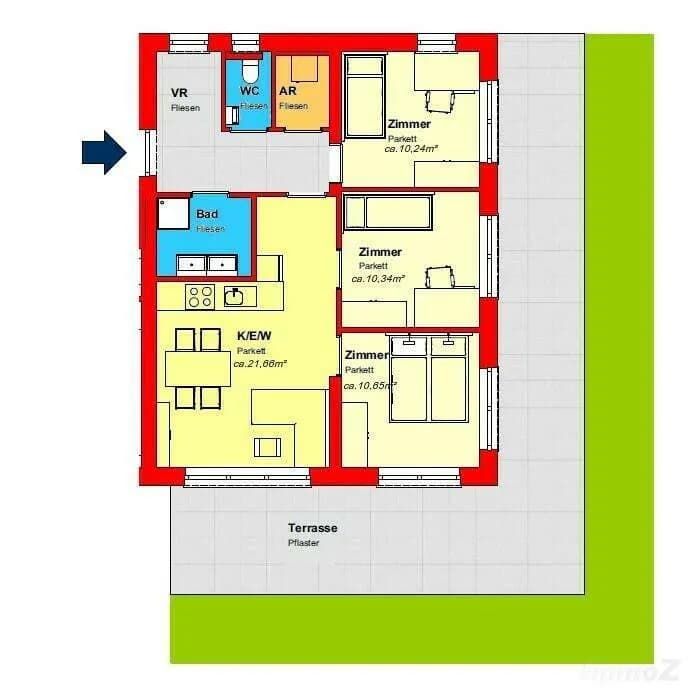 4-Zimmer-Wohnung kaufen in Graz – 67,21 m², € 393.279 – Bild 2 von 6