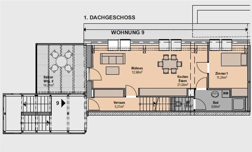 4-Zimmer-Wohnung mieten in Deutschlandsberg – 98,94 m², € 979 – Bild 13 von 14