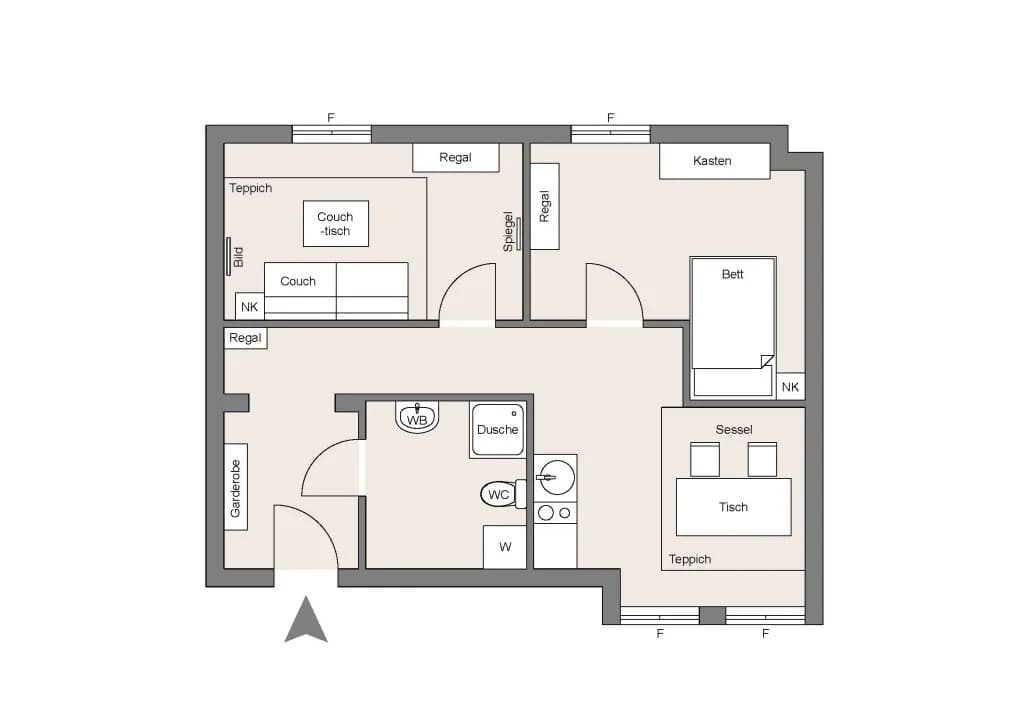 2-Zimmer-Wohnung mieten in Wien – 42 m², € 1.000 – Bild 13 von 13