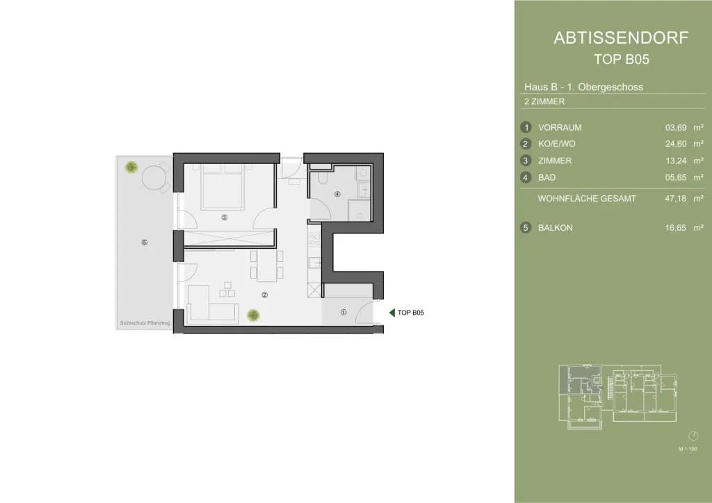 2-Zimmer-Wohnung kaufen in Graz-Umgebung – 47,23 m² – Bild 3 von 3