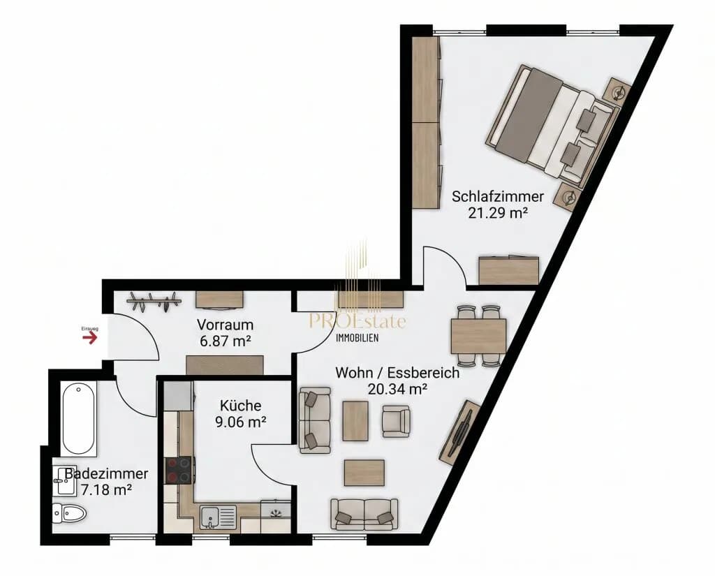 2-Zimmer-Wohnung kaufen in Linz – 64,4 m², € 250.000 – Bild 12 von 12