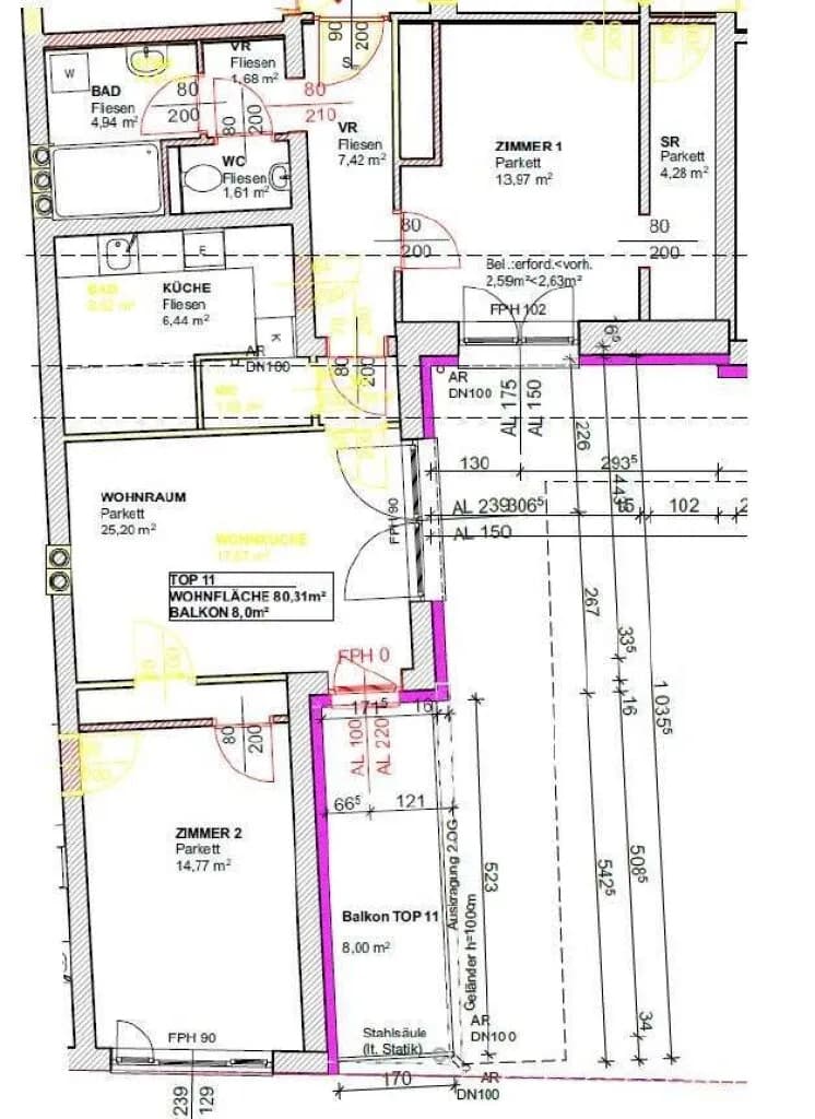 3-Zimmer-Wohnung kaufen in Wiener Neustadt – 80,31 m², € 229.900 – Bild 23 von 23