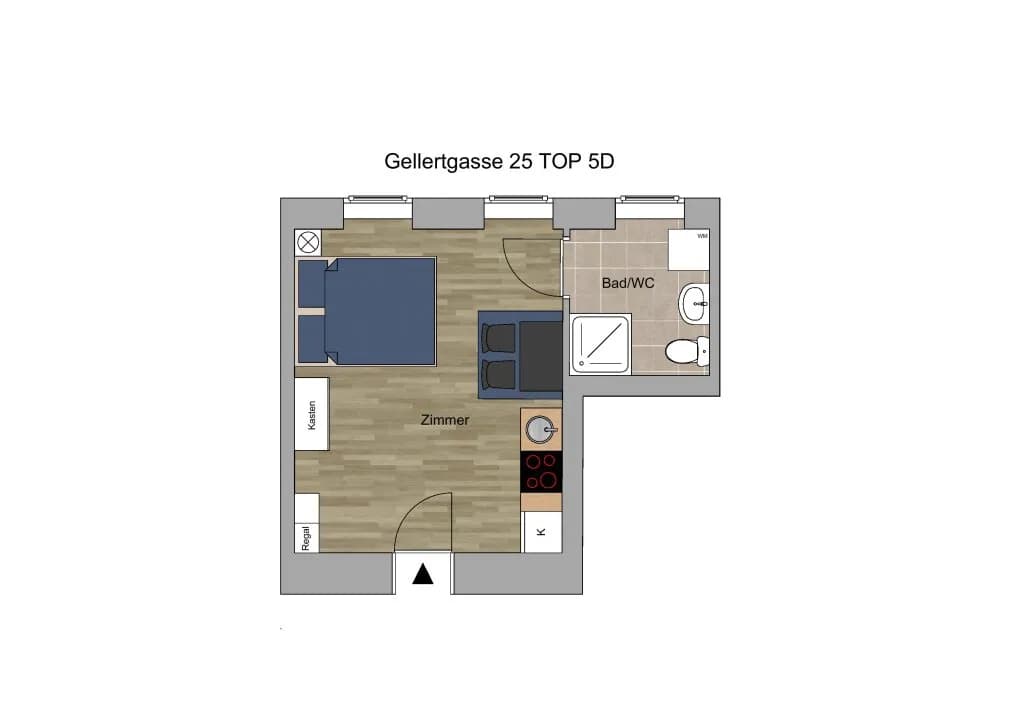 1-Zimmer-Wohnung mieten in Wien – 25 m², € 900 – Bild 8 von 8
