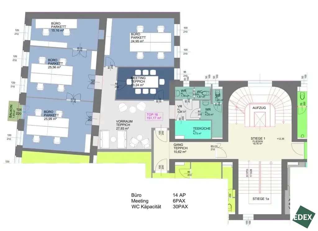 Gewerbeimmobilie mieten in Wien – 151 m², € 16 – Bild 6 von 6