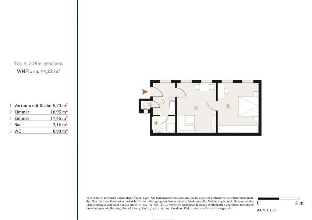 2-Zimmer-Wohnung kaufen in Wien – 44,22 m², € 299.000 – Bild 14 von 14