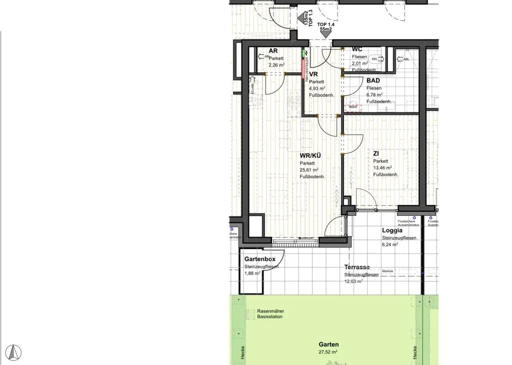 2-Zimmer-Wohnung kaufen in Klagenfurt – 55,05 m², € 440.000 – Bild 7 von 7