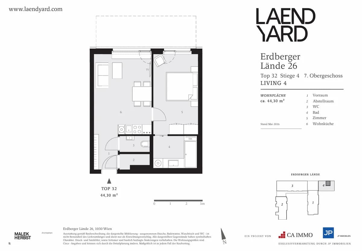 2-Zimmer-Wohnung mieten in Wien – 44,3 m², € 938 – Bild 20 von 20