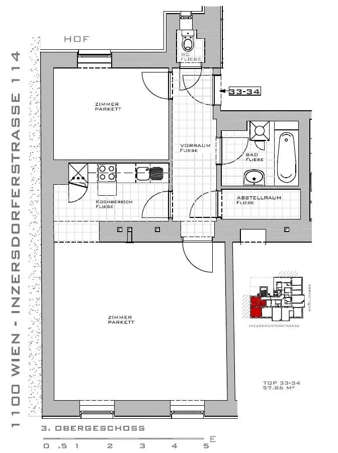 2-Zimmer-Wohnung kaufen in Wien – 58 m², € 189.000 – Bild 9 von 19