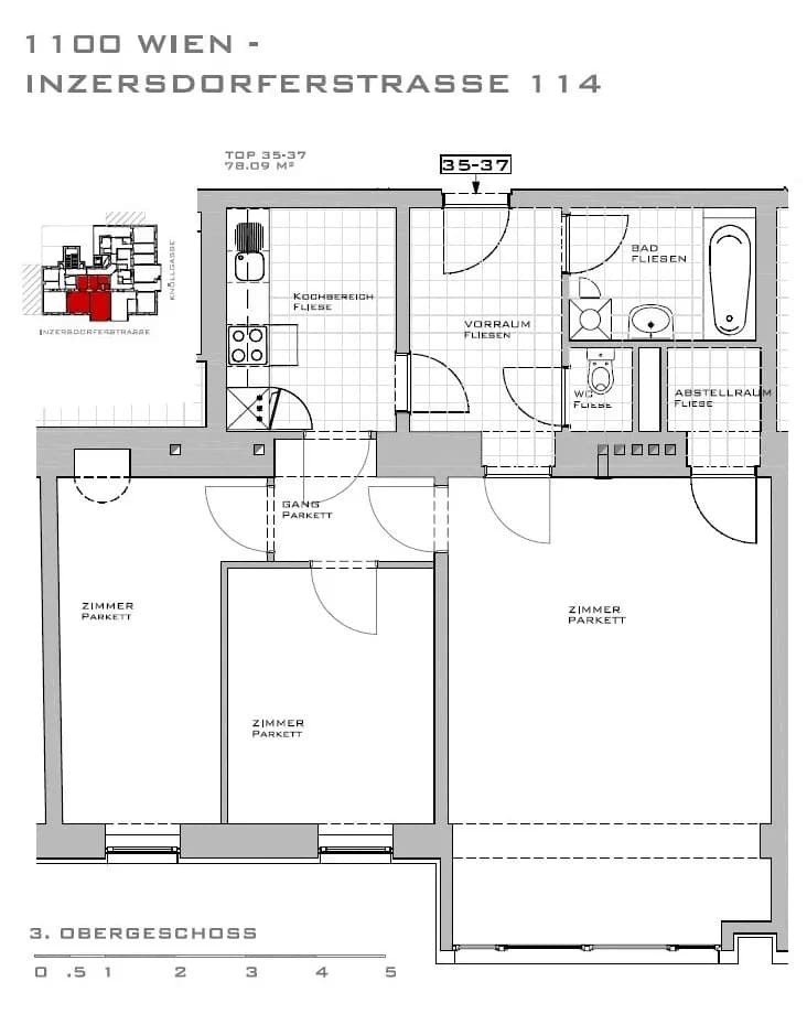 3-Zimmer-Wohnung kaufen in Wien – 78 m², € 239.000 – Bild 8 von 20