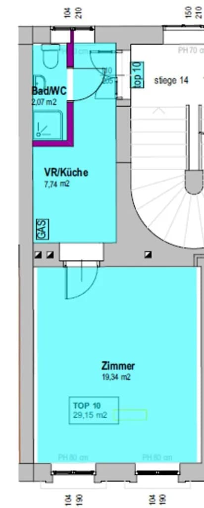 1-Zimmer-Wohnung kaufen in Wien – 30 m², € 108.000 – Bild 2 von 2