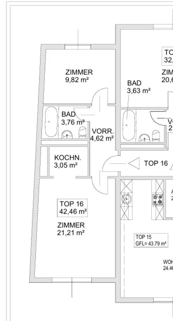 2-Zimmer-Wohnung mieten in Wien – 42,46 m², € 839 – Bild 9 von 9