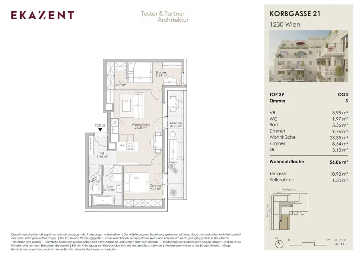 3-Zimmer-Wohnung kaufen in Wien – 56,06 m², € 375.000 – Bild 7 von 9