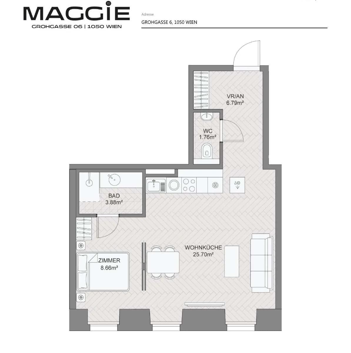 Gewerbeimmobilie kaufen in Wien – 46 m², € 385.203 – Bild 5 von 8