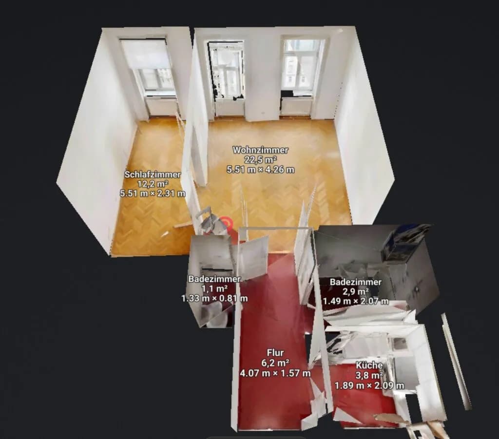2-Zimmer-Wohnung kaufen in Wien – 46,5 m², € 279.000 – Bild 2 von 21