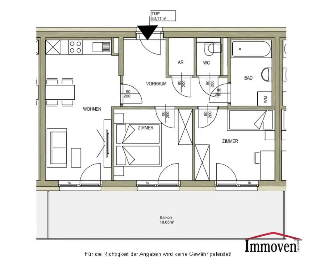 3-Zimmer-Wohnung mieten in Graz – 53 m², € 847 – Bild 14 von 14