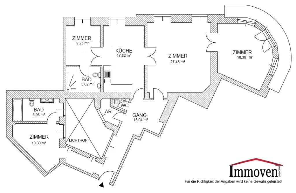 4-Zimmer-Wohnung mieten in Wien – 114 m², € 2.096 – Bild 12 von 12