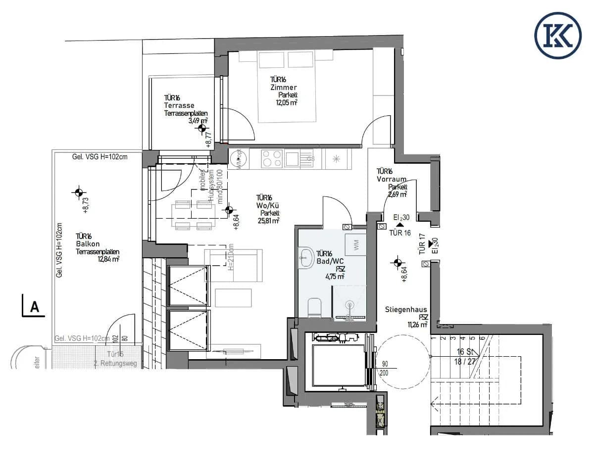 2-Zimmer-Wohnung kaufen in Wien – 45,3 m², € 249.000 – Bild 24 von 26