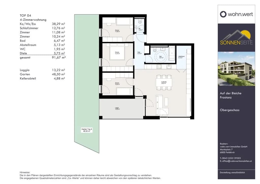 4-Zimmer-Wohnung kaufen in Feldkirch – 91,67 m², € 660.500 – Bild 5 von 5