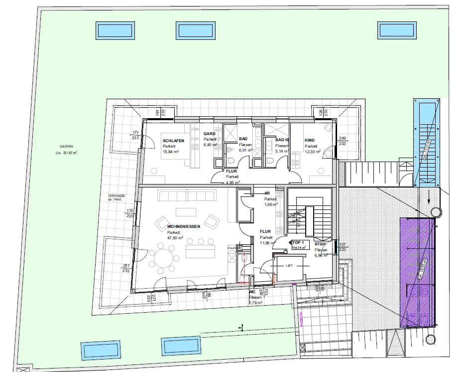 3-Zimmer-Wohnung mieten in Salzburg Stadt – 114,75 m², € 3.150 – Bild 8 von 8
