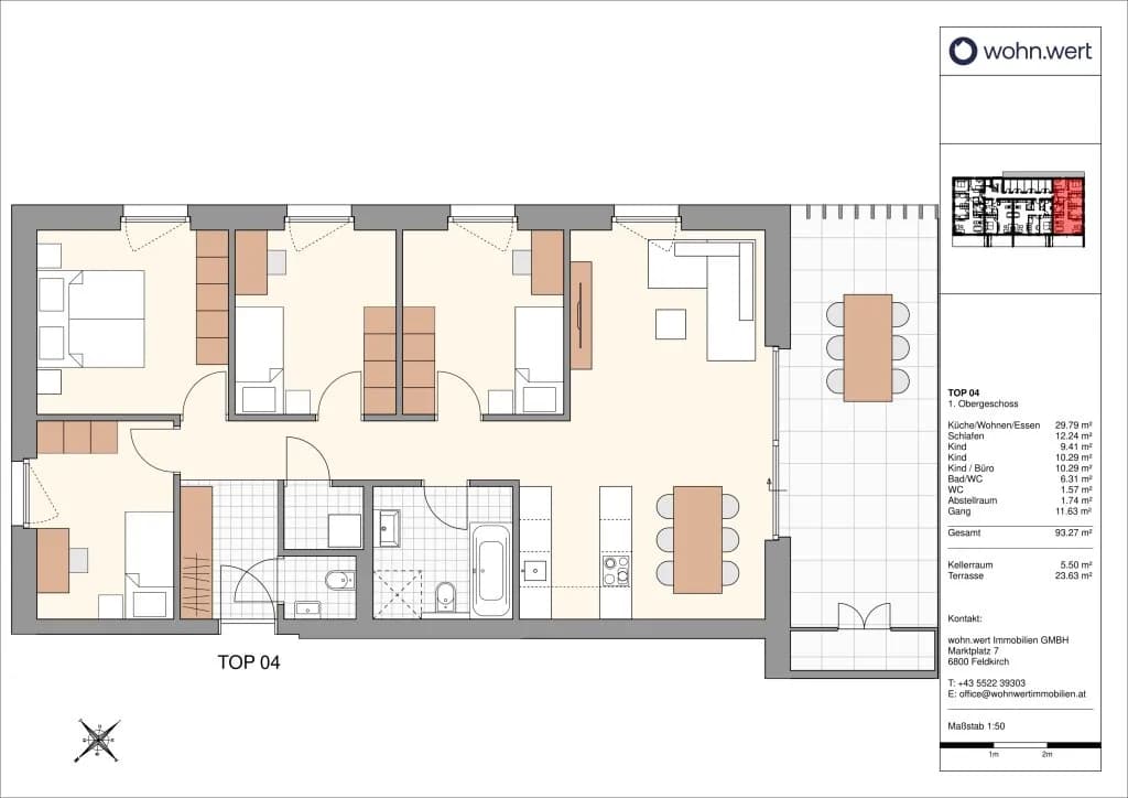 5-Zimmer-Wohnung kaufen in Feldkirch – 93,27 m², € 650.000 – Bild 5 von 7