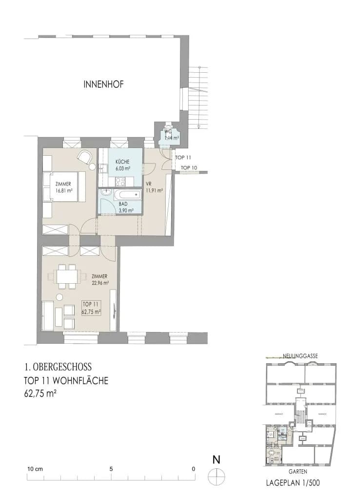 2-Zimmer-Wohnung kaufen in Wien – 62,75 m², € 469.000 – Bild 12 von 12