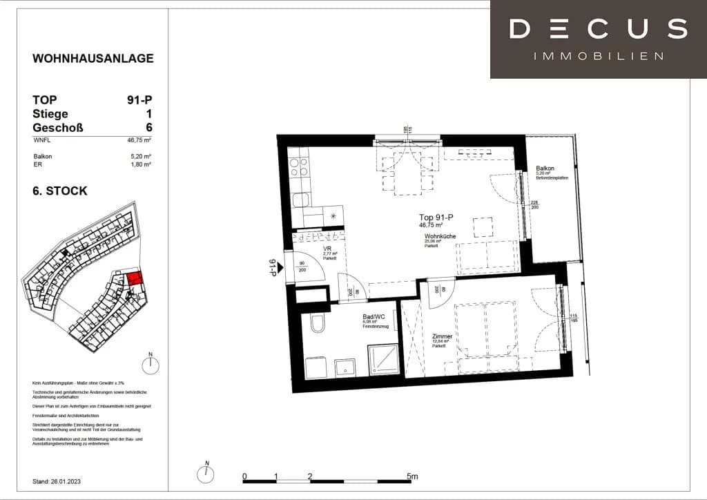 2-Zimmer-Wohnung mieten in Wien – 46,75 m², € 1.075 – Bild 22 von 22