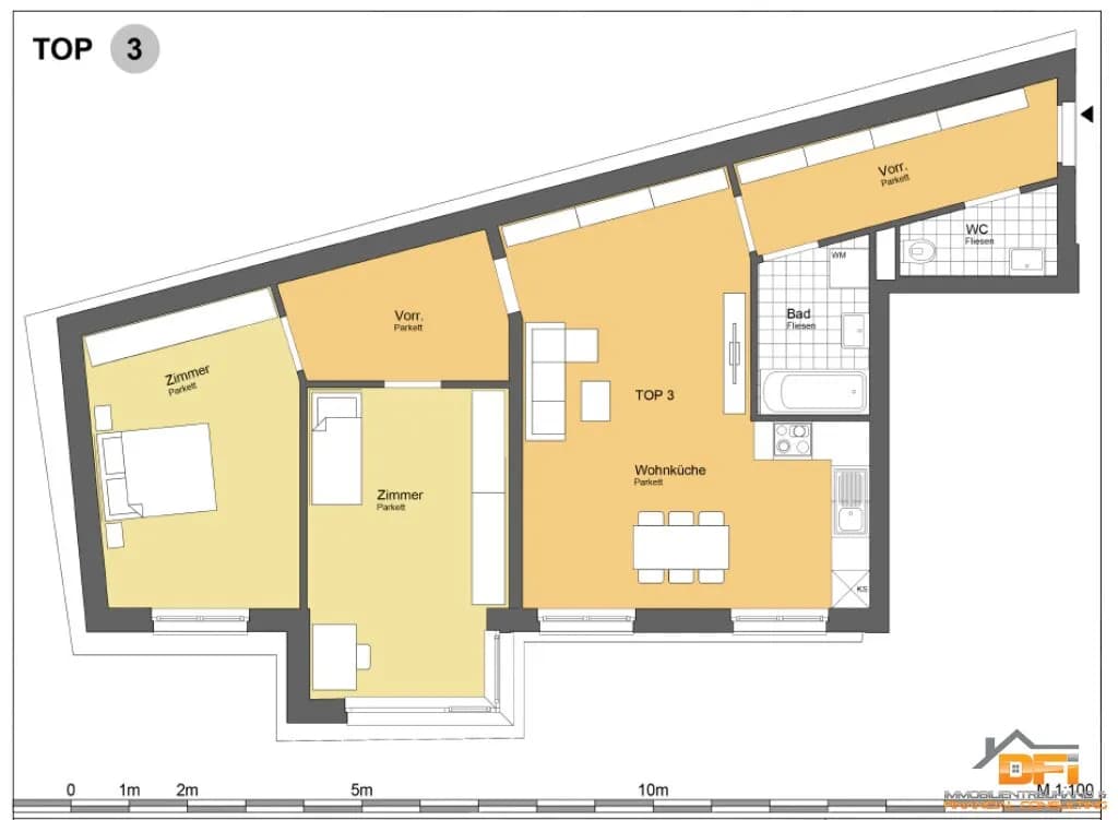 3-Zimmer-Wohnung mieten in Wien – 79,24 m², € 1.300 – Bild 11 von 12