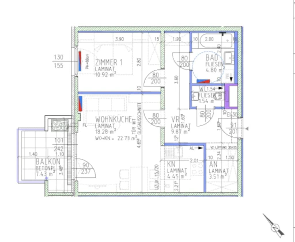 2-Zimmer-Wohnung kaufen in Wien – 53,37 m², € 324.500 – Bild 12 von 12