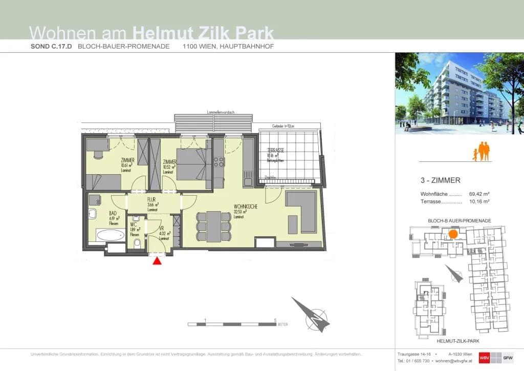 3-Zimmer-Wohnung kaufen in Wien – 70 m², € 385.000 – Bild 7 von 7