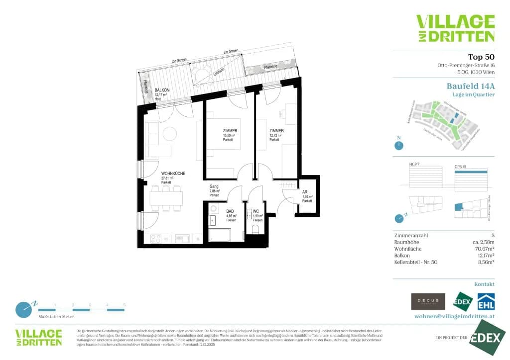 3-Zimmer-Wohnung kaufen in Wien – 70,67 m², € 557.100 – Bild 12 von 12