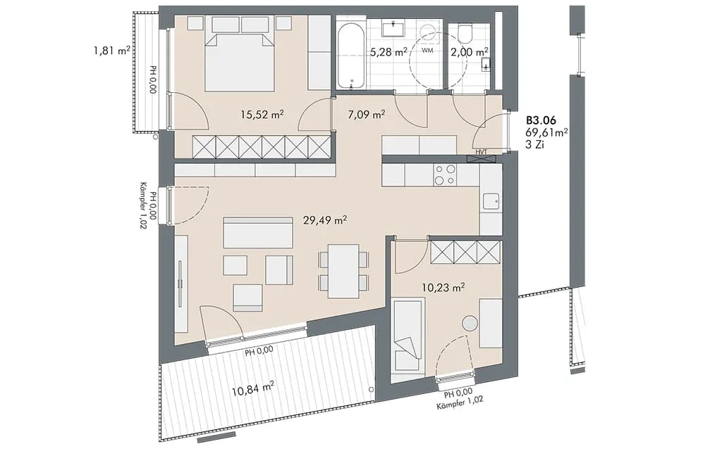 3-Zimmer-Wohnung kaufen in Innsbruck – 69,61 m², € 655.000 – Bild 12 von 12