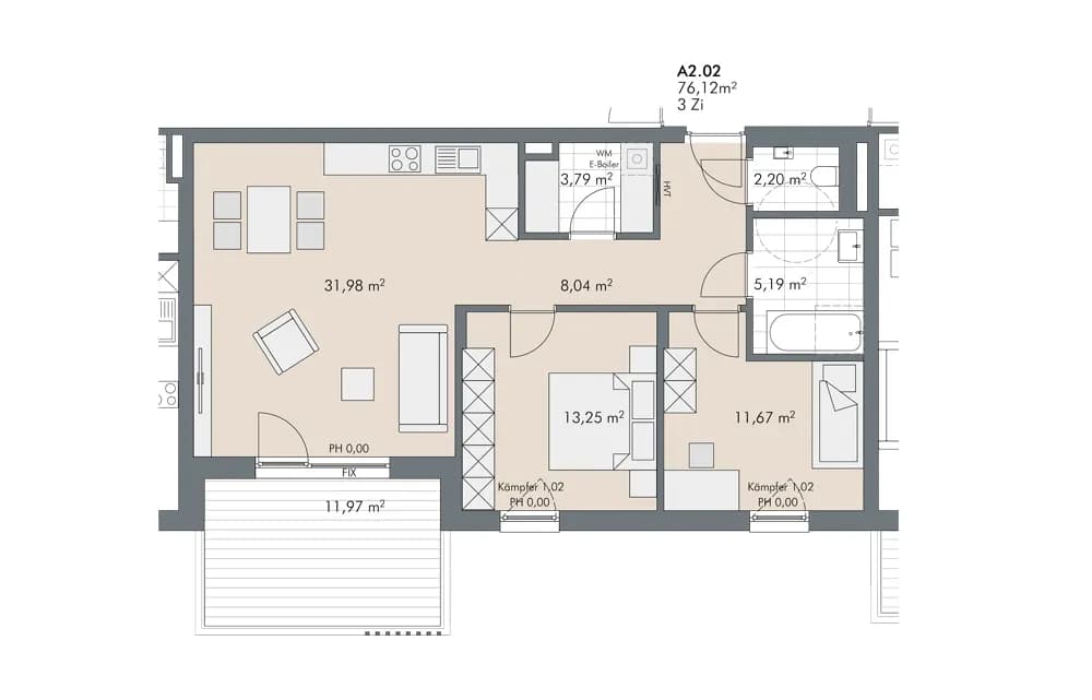 3-Zimmer-Wohnung kaufen in Schwaz – 76,12 m², € 499.000 – Bild 11 von 11