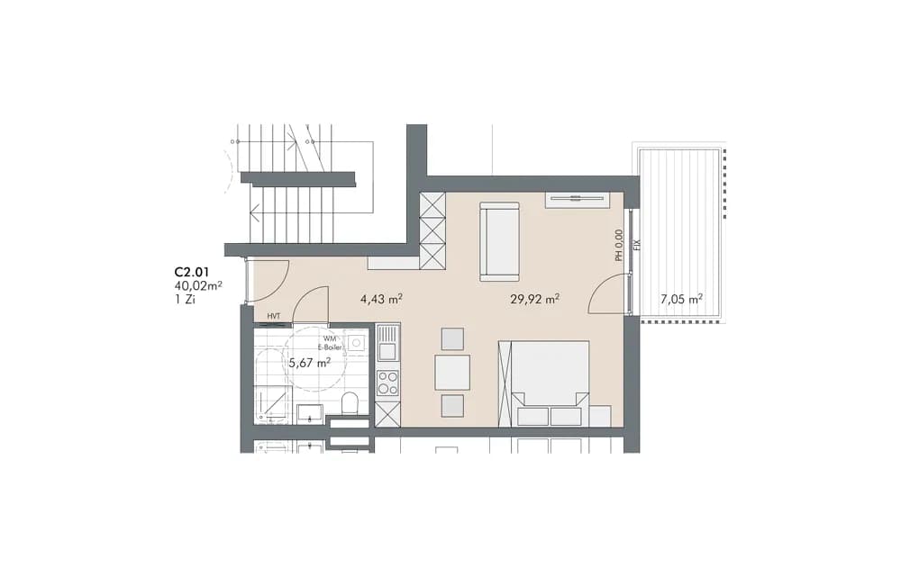 1-Zimmer-Wohnung kaufen in Schwaz – 40,02 m², € 320.400 – Bild 8 von 8