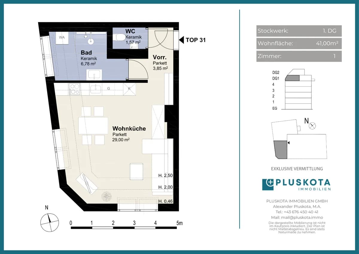 1-Zimmer-Wohnung mieten in Wien – 41,2 m², € 890 – Bild 9 von 9