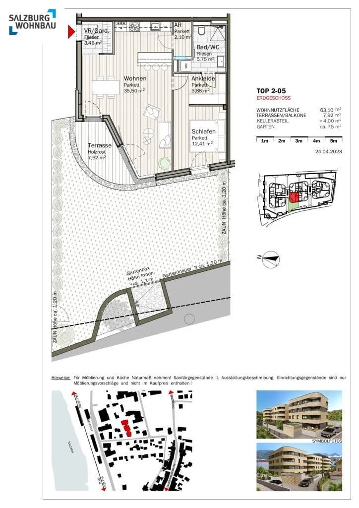2-Zimmer-Wohnung kaufen in Hallein – 63 m², € 409.900 – Bild 8 von 9