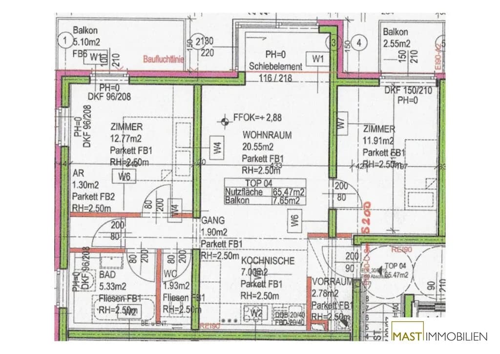 3-Zimmer-Wohnung mieten in Wien – 66 m², € 1.408 – Bild 12 von 12