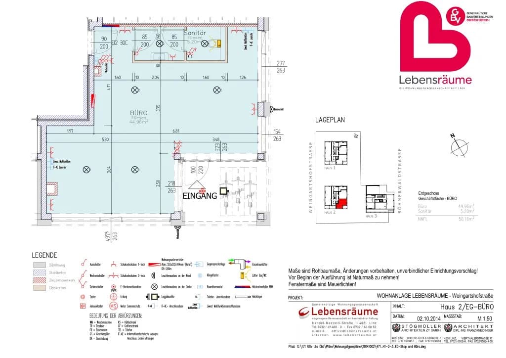 1-Zimmer-Gewerbeimmobilie mieten in Linz – 51 m², € 703 – Bild 11 von 11