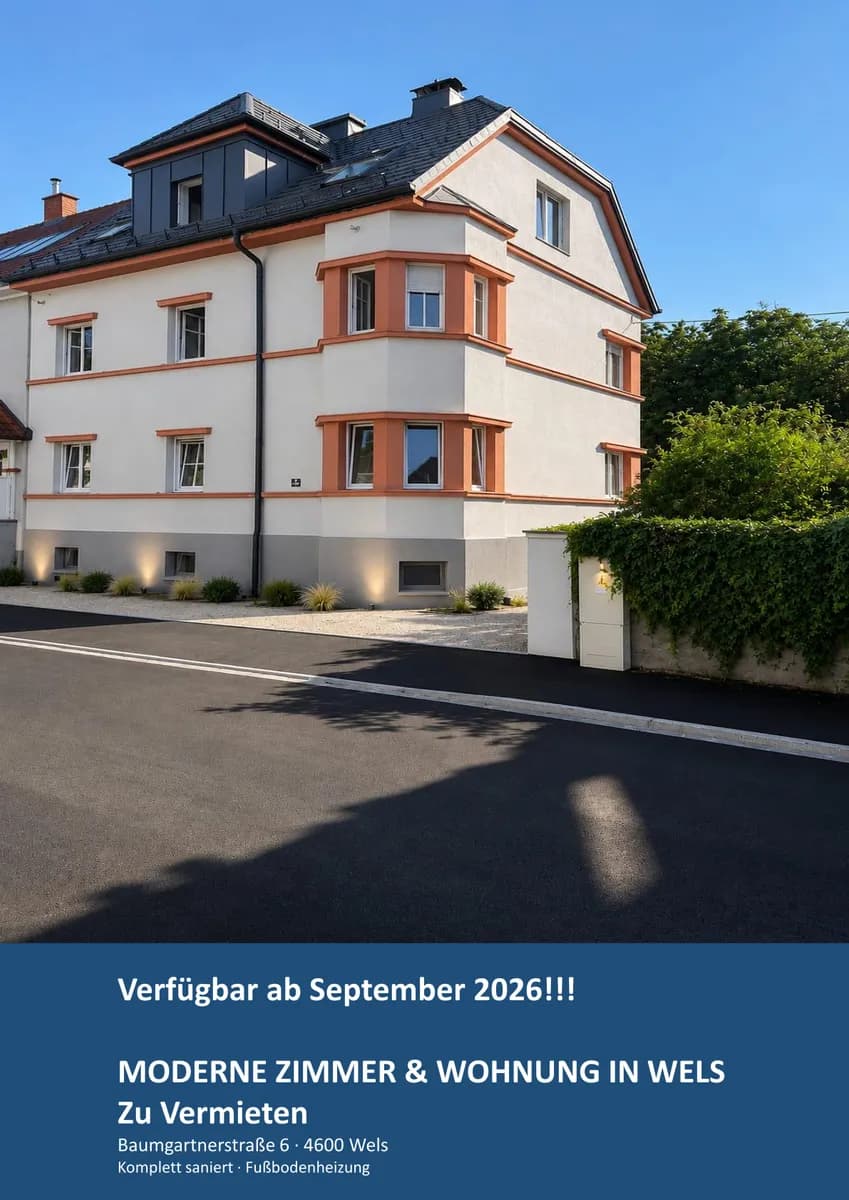 Wohnung mieten in Wels – 15 m², € 500