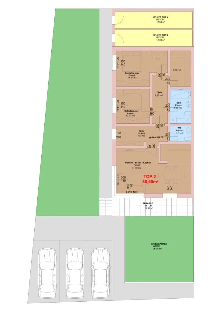 3-Zimmer-Wohnung kaufen in Leoben – 89 m², € 355.500 – Bild 14 von 14