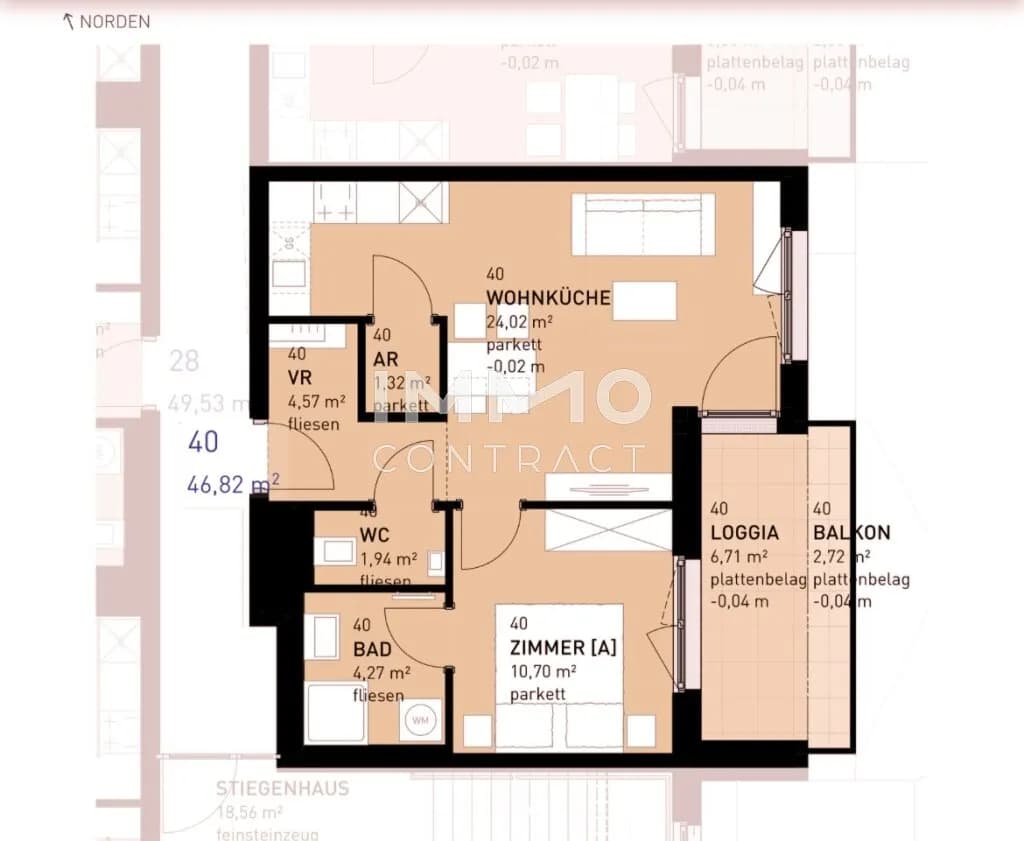 2-Zimmer-Wohnung kaufen in Wien – 46,82 m², € 315.500 – Bild 13 von 13