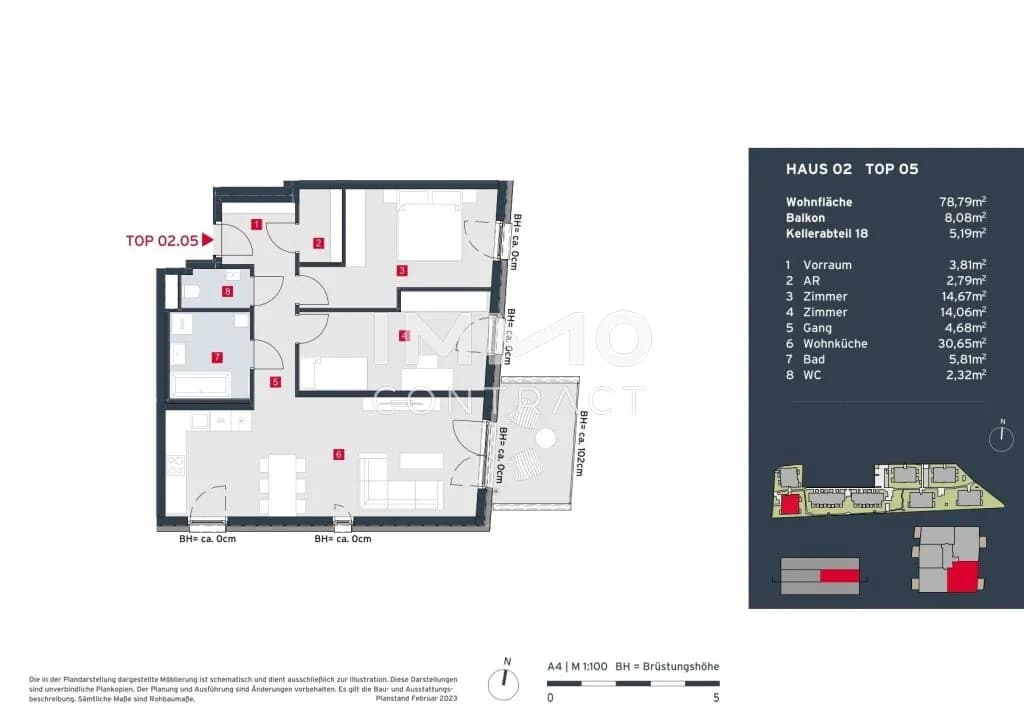 3-Zimmer-Wohnung kaufen in Bruck an der Leitha – 78,79 m², € 412.000 – Bild 16 von 16