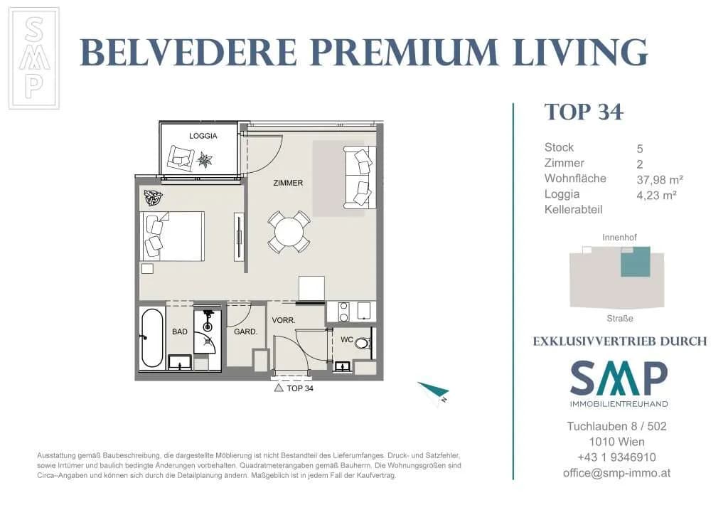 2-Zimmer-Wohnung kaufen in Wien – 37,07 m², € 389.000 – Bild 8 von 8