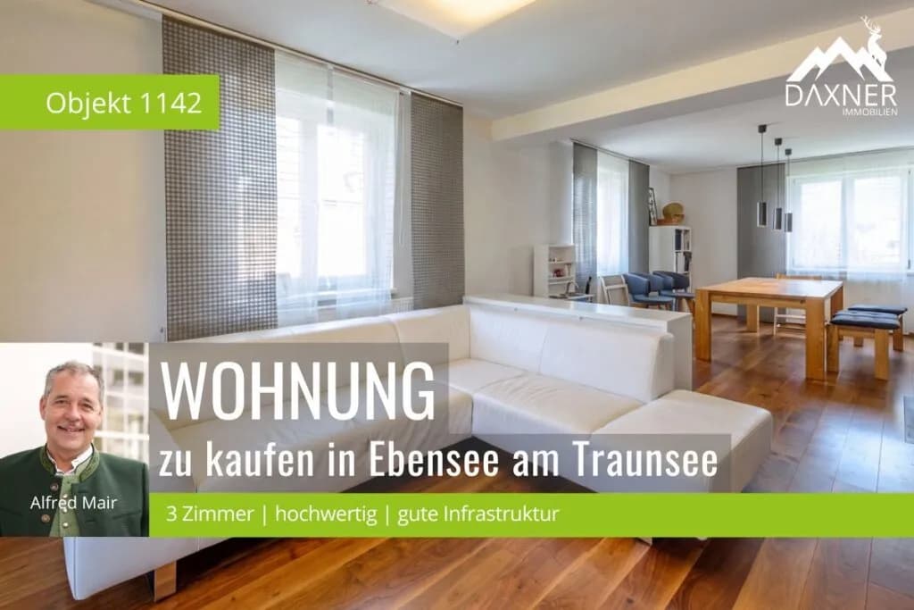 3-Zimmer-Wohnung kaufen in Gmunden – 114 m², € 320.000